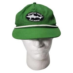 Dogfish Head Brewery Snapback Hat Kelly Green Adult Mens Adjustable Rope Cap